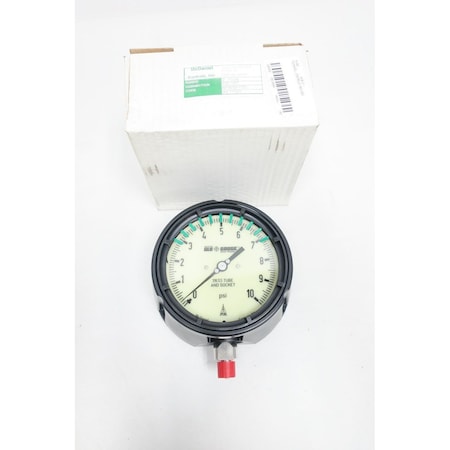 Mcdaniel Controls 4-1/2In 1/4In 0-10Psi Npt Pressure Gauge MPB/SA1OG AB11221